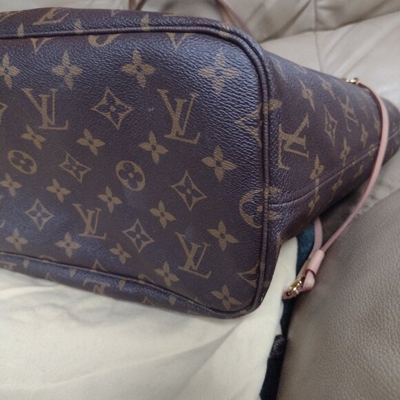 💯% authentic Louis Vuitton Neverfull Monogram Tote Mm rare cerise♥️ - Picture 4 of 15